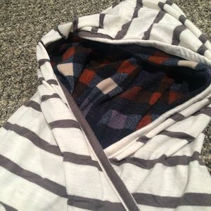 Long sleeve striped maternity shirt